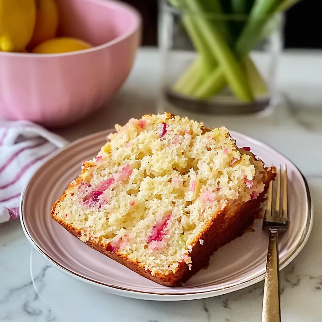 Delicious Lemon Rhubarb Bread