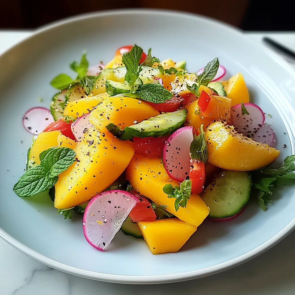 REFRESHING MANGO SALAD RECIPE WITH LIME DRESSING