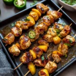 Jalapeno Peach Chicken Skewers