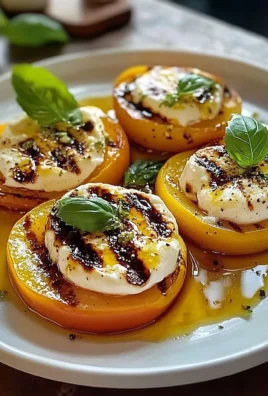 Grilled Nectarines with Burrata and Honey