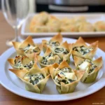 Spinach-Artichoke Dip Wonton Cups